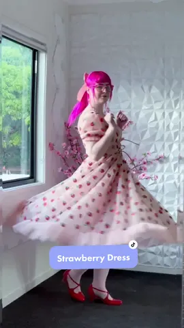 Would you wear the Strawberry Dress? #strawberry #strawberrydress #kawaii #kawaiigirl #kawaiifashion #OOTD #dress #clothing #princess #princesscore 