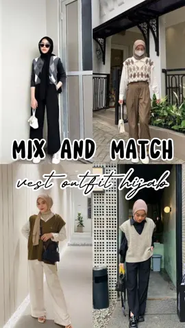 Mix and match vest hijabb #mixmatchoutfit  #vest  #vestoutfithijab  #ootdsimple @Outfitsimplemurah 