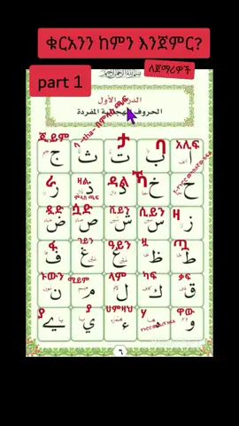 አልቃዒደቱ ኑራኒያ ክፍል አንድ በአማርኛ#ተጅዊድ_በአማርኛ #ethiopian_tik_tok #fypシツ♡ #القرءان_الكريم #ተጅዊድ_ትምህርት #ቁርአን #quranrecitation #quran #Fyp 