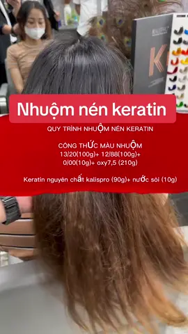 Nhuộm nén keratin kalispro #hairstyle #kalispro #hair #haircut 