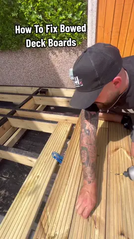 How To Fix Bowed Deck Boards #homeimprovement #how #howto #doityourself #decking #hacks #fyp #foryoupage 