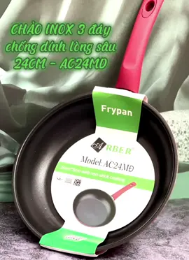 Chảo inox 3 đáy chống dính lòng sâu cao cấp ARBER - AC24MD #xuhuong #xuhuongtiktok #chảo #viralvideo #trend #giadungtienich #giadungthongminh #giadungtienloi #giadungviet #chảo_chống_dính 