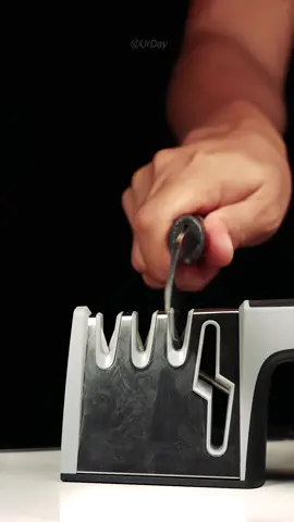 How knife sharpener works close up #urday #macrozoom