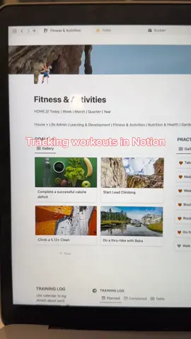 Tracking my climbing workouts in @Notion #notion #notionapp #notiontemplates #notioninspo #notioninspiration #rockclimbing #fitnesstracking #fitnessplanner #workouttracking  #CapCut 