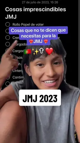 Haré otro video de qué llevar en la mochila✨ FALTAN 5 DÍAS !!!😆❤️‍🔥#jmjlisboa2023 #JMJ #lisboa #parati #fyp 