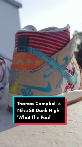 Art meets skate with Thomas Campbell x SB Dunk High 'What The Paul'. 🎨🛹 #TheBaseLifestyle #Nike #DunkHigh #Sneakers #Mnike #FYP