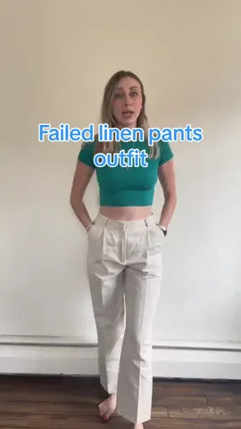 Honestly think the linen pants with the shirt I was already wearing was better than the end result #OOTD #fashion #style #linenpants #styletips #styleinspo #failedoutfit #stylelinenpants #linenpantsoutfit #ootdfashion #fashioninspo #styletok #howtostyle #howtostyleclothes 