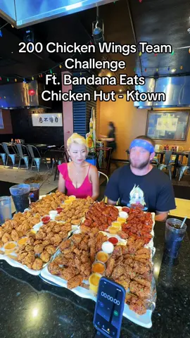 200 Chicken Wings Team Challenge#rainaiscrazy @bandana.eats1 