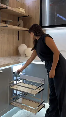 Optimize cabinet space by requesting to add this pull-out hardware to your corner cabinets  . . .   #awfs #awfsfair2023 #kitchendesign #KitchenHacks #fypkitchen #fyphome #Cabinets #vsiinc #customcabinets #trendingreels #trendingaudio #southbayhome #miguelrubberband #kitchenreels
