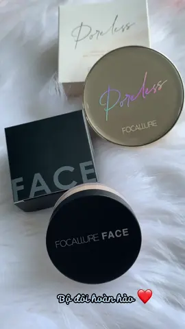 Combo cushion và phấn phủ siêu hot của FOCALLURE , chất nền mỏng nền tự nhiên , apply thêm phấn phủ giúp lớp nền hoàn hảo hơn #LearnOnTikTok #reviewlamdep❤️ #fyp #phanphukiemdau #cushion @FOCALLURE SHOP @FOCALLURE 