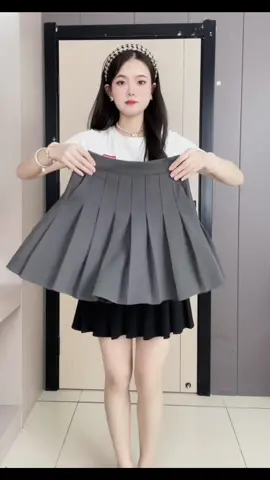 Chân váy xếp ly cạp co giãn có túi #chanvayxeply #chanvaycotui #chanvayxeplyngan #chanvayxinhxinh #chanvaycongso 