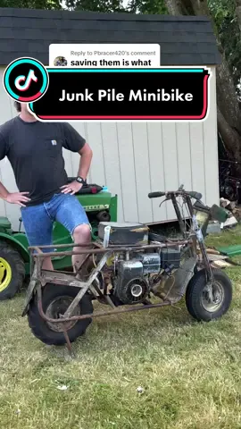Replying to @Pbracer420 The free junk pile mini bike rides! #minibike #totegote #tecumseh #motorcycle #willitrun 