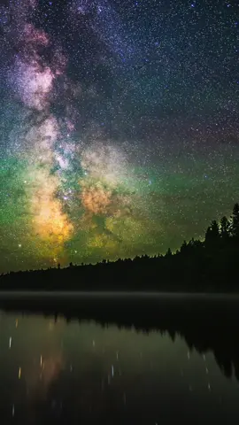The Magical Sky of the Allagash There had been some interest expressed in the comments of my last post about a longer form edit of my timelapse to provide a fuller more relaxing experience. Use clear display mode! I captured these images a few weeks back when I transversed the Allagash Wilderness Waterway in Maine via canoe with some friends. The green bands you see dancing across the screen are “air glow,” which is the faint light given off by solar energy interracting with particles in the atmosphere. Sony A7iii, 24mm GM lens ISO 6400, F1.4, 13 seconds #milkywaygalaxy #nightsky #timelapse #milkywaytimelapse #allagashwildernesswaterway #astrophotography #nightskyphotography #exploremaine 