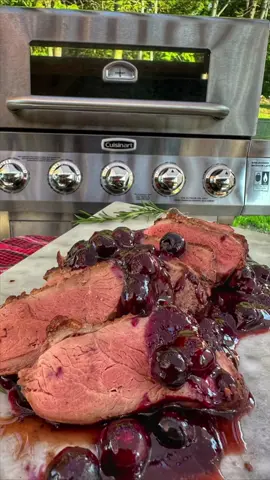 Grilled Duck à la Blueberry 🫐 🦆    🔥 Crispy Duck Grilling Hack! 🔥 Start with a cold pan, skin side down, to let that fat render and get it super crispy! Then, flip it meat side down on the @Cuisinart Five Burners Gas Grill for the perfect sear and juicy goodness!   #GrillTips #DuckLovers #cuisinartoutdoors #DeliciousDuck
