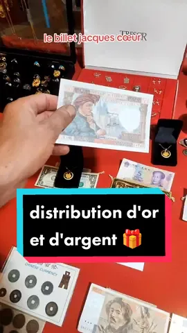 quand je distribue de l'or et de l'argent à mes abonnés 😱🎁😂👌 #cadeau #pochette #surprise 