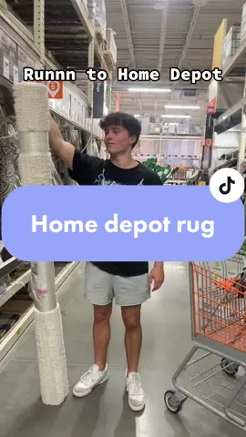 Moving him in😆 - #rug #fyp #roomdecor #livingroomrug #homedepot 