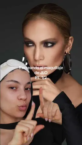 Recreando el maquillaje de JLO 🌟 Pt. 1/2 #makeuptutorial #makeupjlo #jenniferlolez #makeuplook 