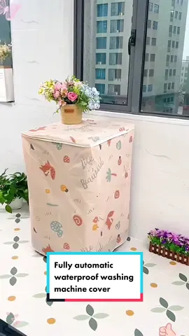 You must have this washing machine cover at home. It is oil-proof, waterproof and sun-proof, especially if the washing machine is placed on the balcony.#washing machine dust cover#good things recommended