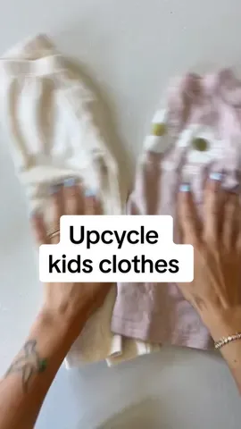 Upcycle your kids clothes from winter to summer with easy alterations! This can be done for long sleeve shirts, dresses, and pants. This is a great way to save money and cut down on fast fashion in kids clothes.  #upcycle #diykidsclothes #nofastfashion #LifeHack #momhack #sustainableliving #parentinghacks 