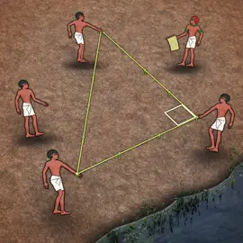 How they would #survey land in #ancientegypt with a #righttriangle made of rope. #geometry #mathhistory #mathtrick #problemsolving #math #maths #stem #stemtok #engineering