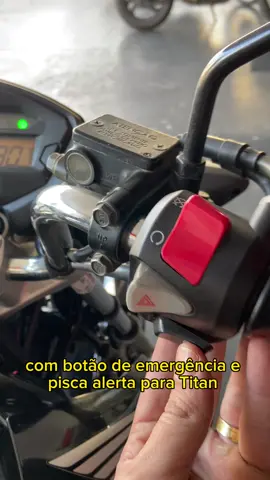 Interruptor de partida com pisca alerta 🚨 #titan150 #titan160 #fan160 #piscaalertatitan150 #piscaalerta #graumoto 