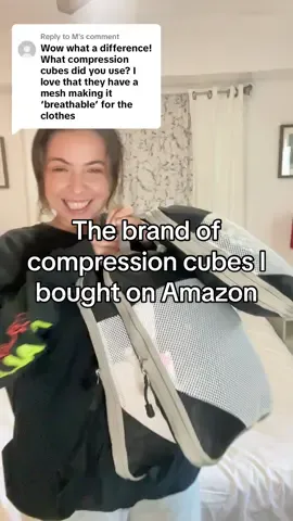 Replying to @M if you type in compression travel cubes in amazon they should pop up. There is a screenshot at the end of the exact ones i got. #packingcubesarelife #compressioncubes #packforeurope #eurosummer2023 #australianaccent 