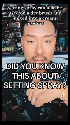 Setting Spray and Finishing Sprays have multiple uses. #promua #promakeupartist #makeuptip #makeuptechniques #settingspray #beautyfindersquad #mathias4makeup 