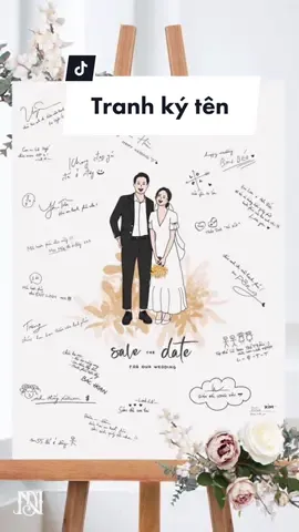 Lưu lại khoảnh khắc bằng tranh ký tên #fyp #wedding 