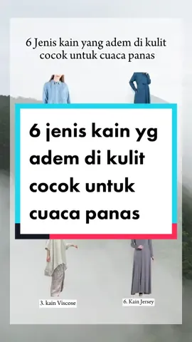 Cuaca panas membuat tubuh jadi mudah gerah dan keringatan , jadi jangan sampai salah pilih bahan pakaian yaa guys #outfit #OOTD #edukasifashion 