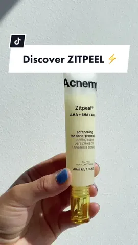 Discover ZITPEEL! 👀  Our exfoliating soft peeling for acne-prone skin.  #NicheBeautyLab #acne #acnetreatment #Acnemy #skincare #acneskin #zitpeel