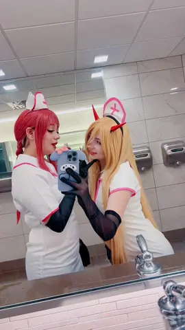 Nurse Power and Makima wirh @Nova ❤️ #chainsawmancosplay 