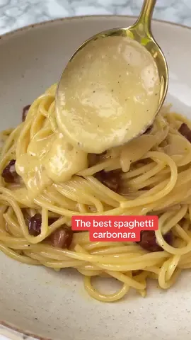 The best spaghetti carbonara in the world 💛 #carbonara #spaghetticarbonara #pasta 
