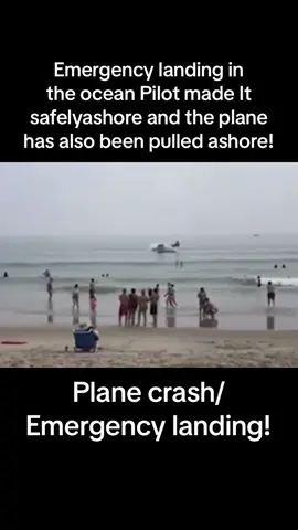 Hampshire Beach New Hampshire 7/29/23 pilot and plane both made it safely ashore after emergency landing in the Atlantic Ocean FAA confirmed no other passengers on board this is one lucky man! #planecrash #hamptonbeach #newhampshire #plane #crash #emergencylanding #wow #crazy #thatjusthappened #jeez #oops #damn #nh #hampton #skilledpilots #fixedwing #breakingnews #news #localnews 