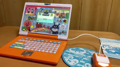 #動あり  アンパンマンのパソコンを使ってみた