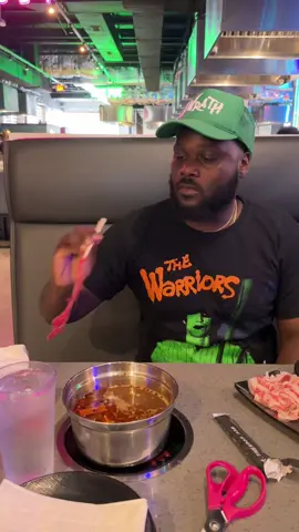 —don’t try this at home #funny #fail #comedy #hotpot #koreanbbq #stitch 