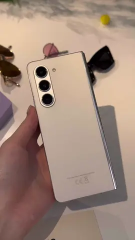 Samsung Galaxy Z Fold 5 in Cream colorway 😍 #GalaxyZFold5 #GalaxyZFold #Samsung #Smartphone 