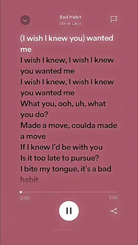 Réponse à @louiv971  🎶: Bad Habit- Steve Lacy  #spotify #lyrics #pourtoi #foryoupage #blowthisup 