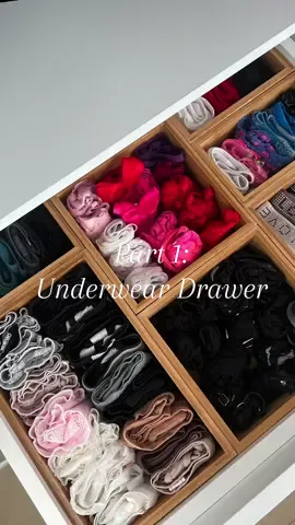 This is your sign to clean out and organize your dirty underwear drawer 😘 #organized #organizedhome #organizing #wardrobeorganisation #drawerorganization 