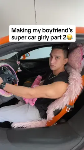 Replying to @fayfox9 He’s a barbie girl now😂 #viral #funny #supercar #mclaren #fyp #boyfriend 