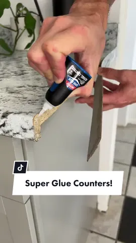 You did what with super glue?? #Loctiteambassador  [AD] From fixing my countertops to creating custom art pieces, this @loctiteglue Super Glue Ultra Gel Control didn't skip a beat! Some of my favorite parts are the plastic free packaging and how the applicator gives you so much control. Pick up a bottle at Walmart and try it out the next time you need to give something a 2nd chance! #loctite2ndchance #kitchencounterdiy #diyart #upcycling