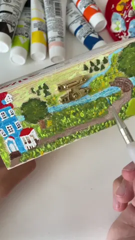 i love moomins ♡ #moomin #jewellerybox #painting #moominvalley #gouachepainting #moomintroll #boxpainting 