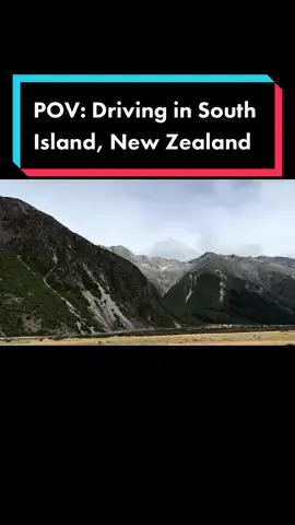 POV: Mt.Cook Road, South Island, New Zealand. Is this the most beautiful road or what?🥺 #mtcooknewzealand #mtcook #newzealand #nuevazelanda #nztiktok #travel #traveltiktok 
