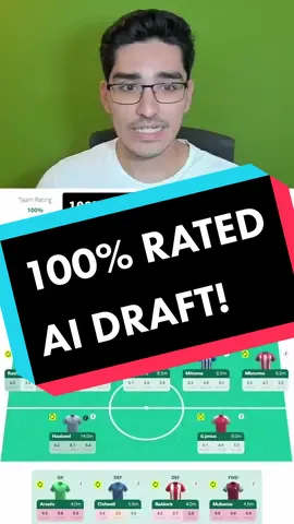 AI Generated 100% RATING FPL DRAFT!  Using: Fantasy Football Hub #fpltips #fpltok #fpl #fplcommunity #fpltiktok #fantasypremierleague #fantasypremierleagueteam #fyp 