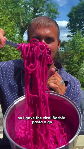 VIRAL BARBIE PASTA - you’ll love beetroot after this 🤯 #barbiepasta #pinkpasta #BarbieMovie #pinktok #barbietiktok 