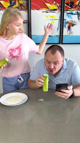 Weird Dad Eats Cucumber 😁