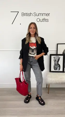 When the weather is bleak but you want to look chic ☁️🌧️☁️ #britishsummer #britishsummeroutfits #rainydayoutfits #outfitinspo #jeansoutfit #cruelsummer 