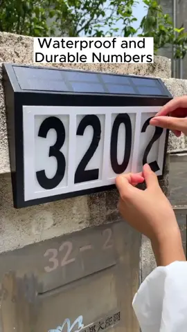 Installing this solar address sign light allows visitors, couriers and first responders to find your address faster.#solarlight #garden#town #plaque #villa 