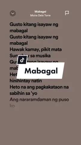 'Gusto kitang isayaw ng mabagal' #moiradelatorre #danielpadilla #mabagal #ruelyrics #spotify #songlyrics #virall #fypシ #fypシ゚viral #foryou 
