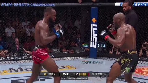 Crazy Head Kick KO by Leon Edwards vs Kamaru Usman #fy #fyp #UFC #mma #ko 