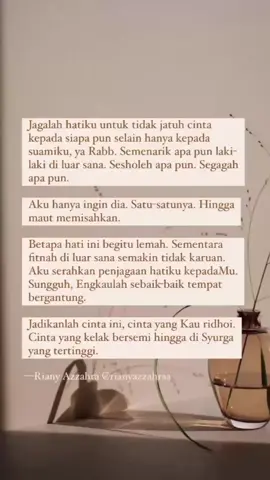 Jagalah rasa ini yaAllah: